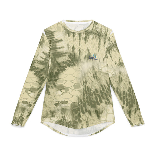 Green long sleeve fishing shirt - front