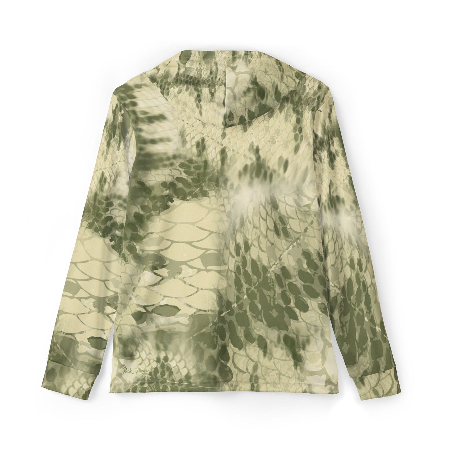 Green fishing hoodie - back