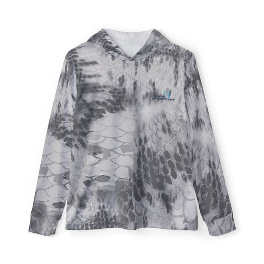 Gray fishing hoodie - front